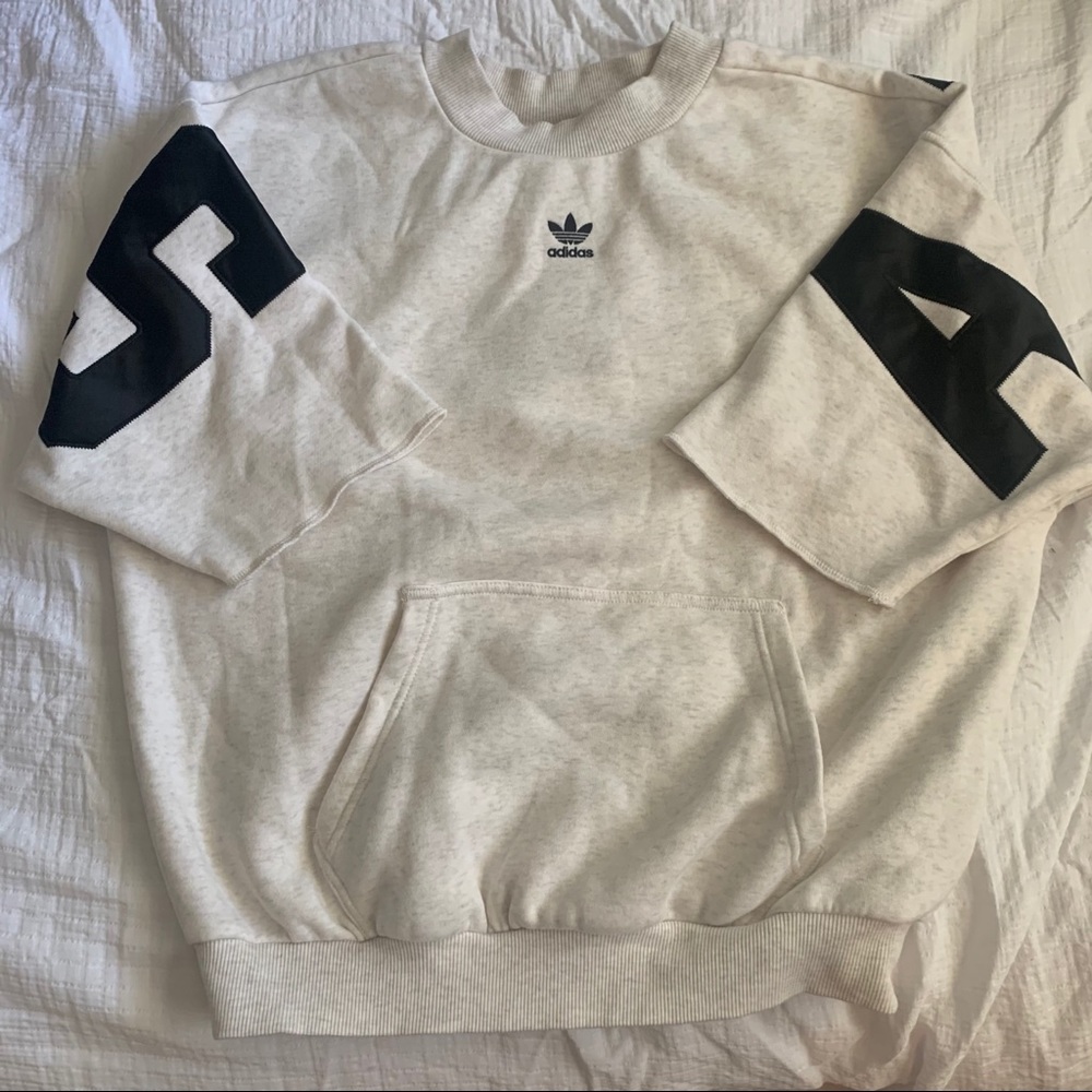 Adidas crop sleeve sweater